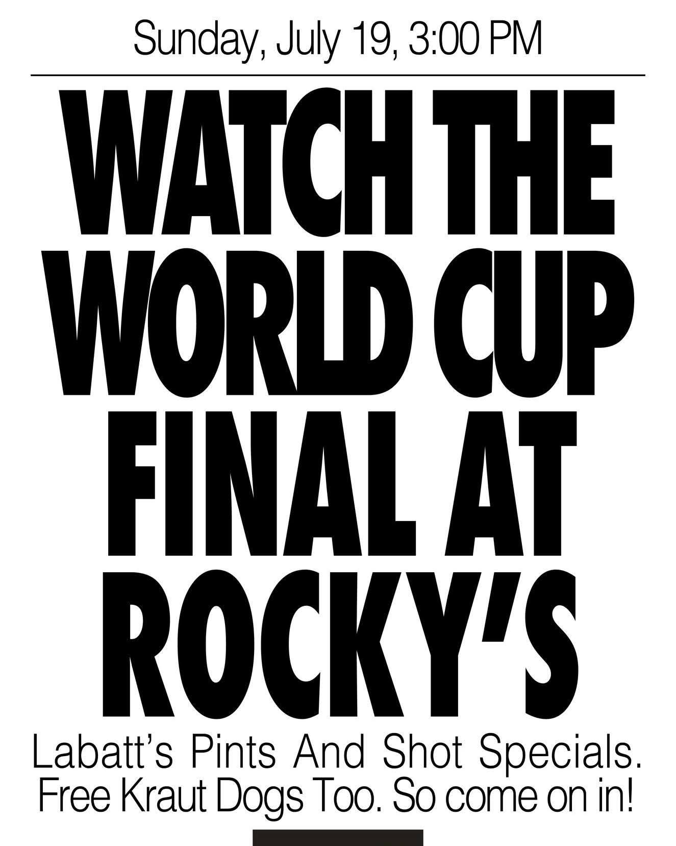 World Cup at Rocky's